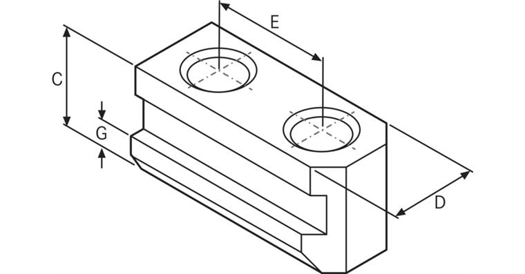 ATORN T-slot nut, 2-tiered version, steel, M10, hole spacing 20 mm