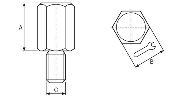ATORN location pin M8 made from steel hardened