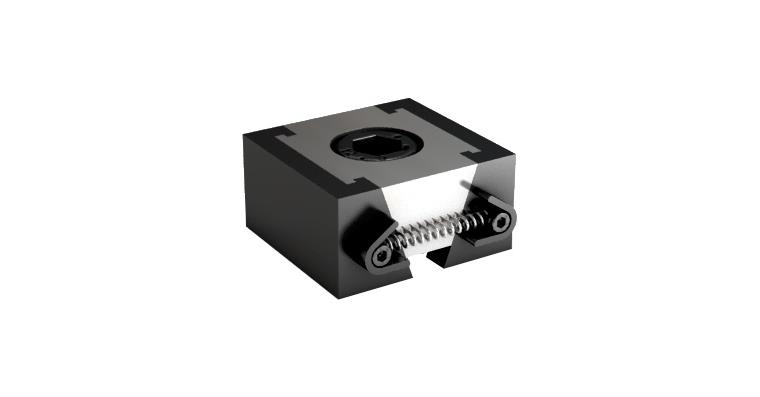 ATORN wedge clamping device, smooth, 30x22 mm, M12, including slot nut