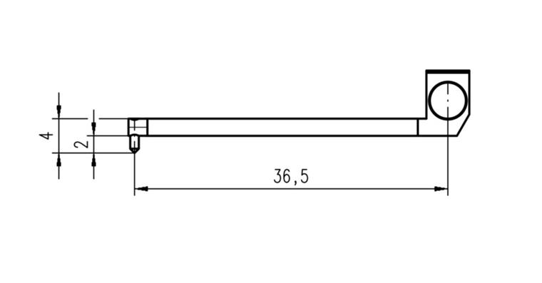 Probe for drill holes from 4 mm for rough. meas. device cat. no. 33933 101