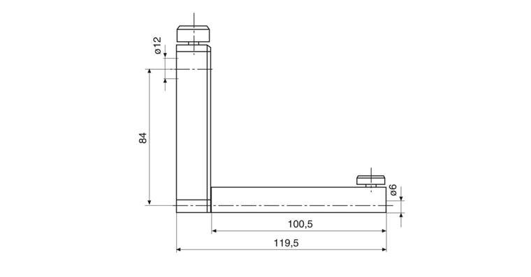 1035092103 Carrier for gauge slides 816 CL for measuring probes cat. no. 35092 101-102