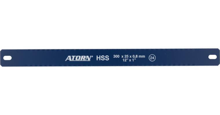 ATORN Handsägeblatt 24 Zähne 300x25x0,8 mm doppelseitig SS Stahl