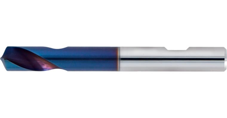 NC spotting drill, solid carbide 142° TiAlSiN, diameter 4 mm x 55 mm HA shaft
