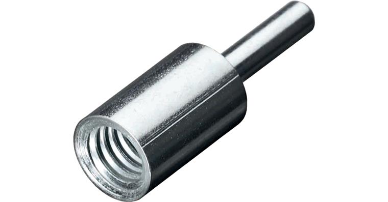 ATORN threaded adapter for pipe brushes, 50 mm with 6 mm shank and 1/2 in thread