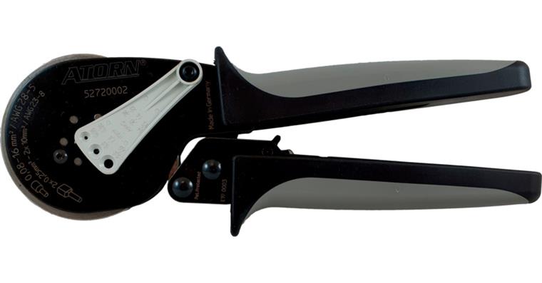 ATORN crimping tool with positioner 0.08–16 mm²