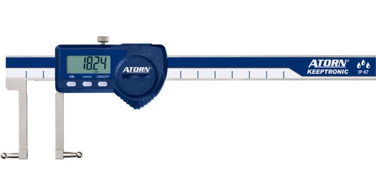 ATORN Messschieber SET elektronisch 200 mm Datenausgang multiCOM