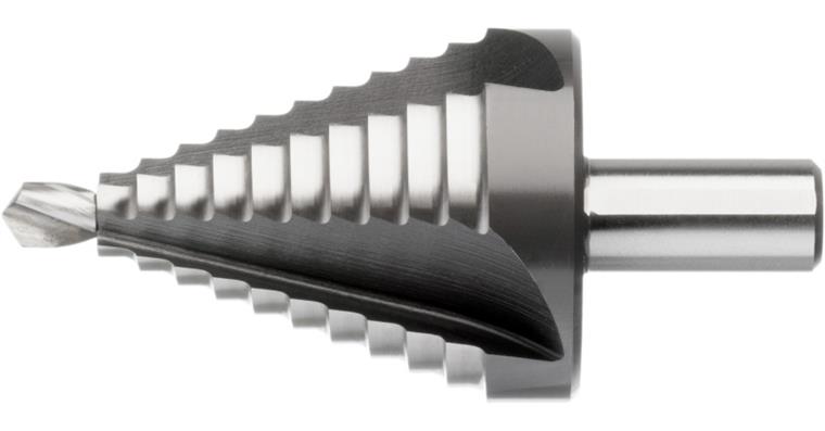 ATORN stepped drill bit HSS str. groove w/interch. bit 25.0 mm-58.0 mm type A2