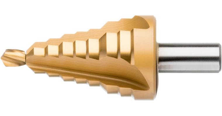 ATORN Stufenbohrer HSS-TiN spiralisierte Nut 11,4 mm-26,75 mmTyp E2