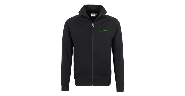 1000069686 Herren Sweatjacke College mit Logo schwarz Gr.4XL