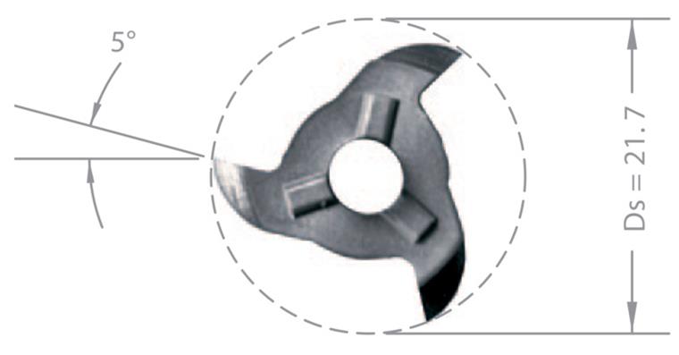 Carbide cut. insert MINI-MILL Z22.5508.02 AL 41F/TiAlN f holder ZH22 art. 17580