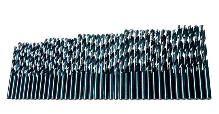 Twist drill bit set, loose 19 pcs, HSS, roll forged 1-10 mm in 0.5 mm increments