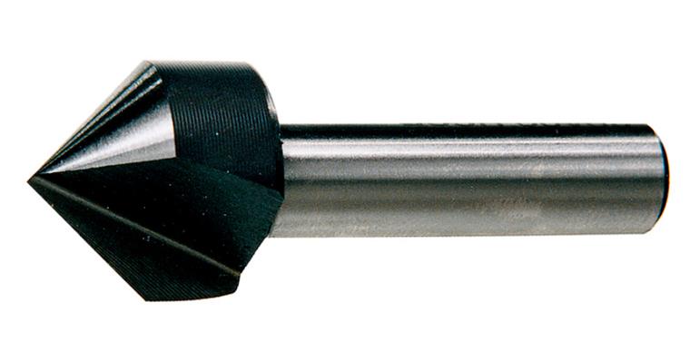 Countersink drill + deburrer 90° straight shank single-flute HSS-E dia. 10 mm