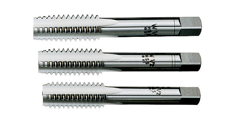 LIZZARD Handgewindebohrer Satz DIN 352 3-teilig HSS BSW 3/4