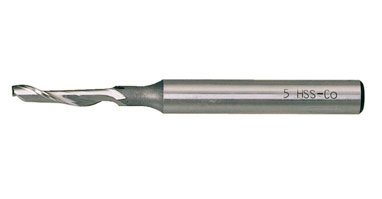 Single-tooth milling cutter cyl. HSS-E 8 mm L= 80 mm