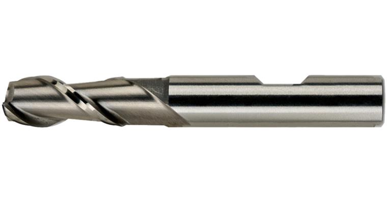 End mill cyl. DIN 844 B type W short 2 cutting edges centre-cutting HSS-E 2.0 mm