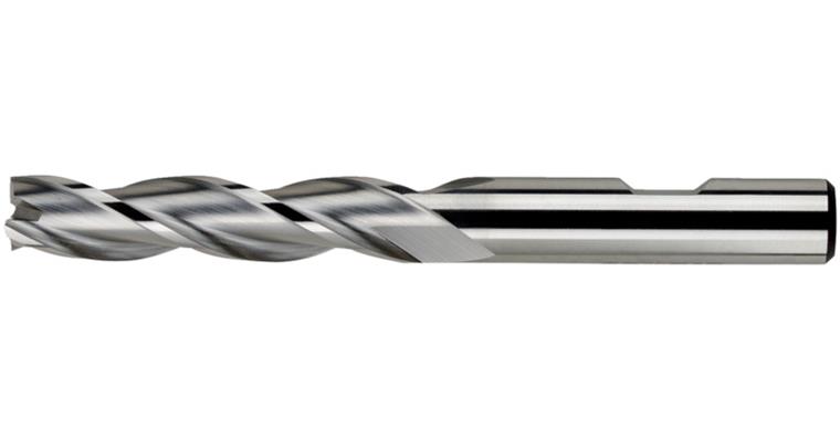 End mill cyl. DIN 844 B type W long 3 cutting edges centre-cutting HSS-E 4 mm
