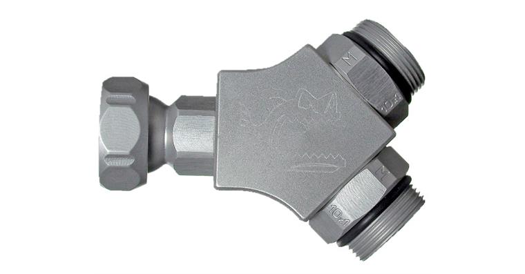 Aluminium coolant hose Y-manifold complete