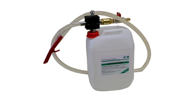 Canister and drum mixer for concentrates 1–16% container sizes of 5–200 kg