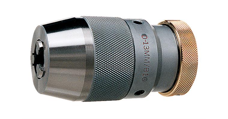 Precision drill chuck with clamping force booster taper mount B16 0-13 mm