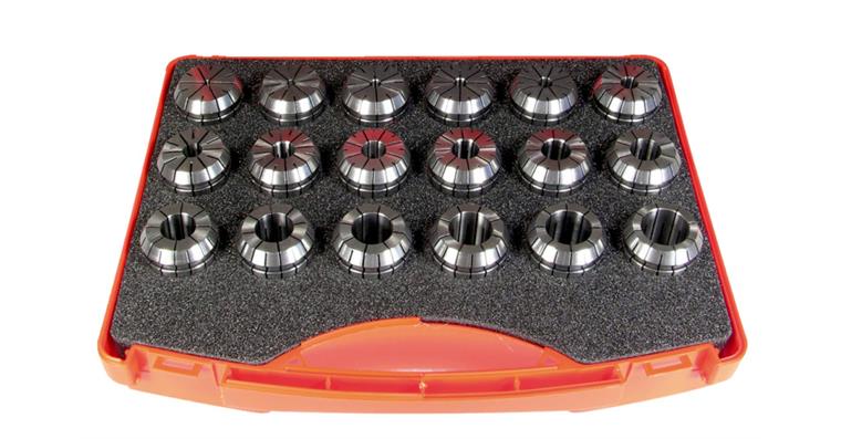 Collet chuck set 25/430 E hole 2-16 mm 15 pieces