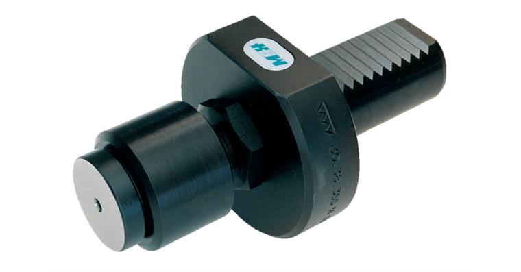 Workpiece stop, running synchronously, length adjustable, shank dia. 30 mm