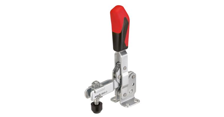Vertical quick-action clamp horizontal base zinc-plated size 0