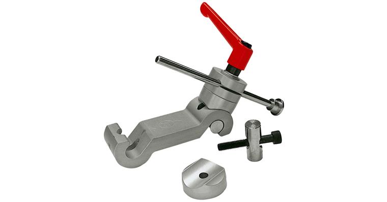 Workpiece stop 3-dimensional aluminium anodised for drilling/milling tables