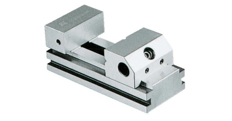 Grinding and control vice, clamping width 0-120 mm with quick adjustment