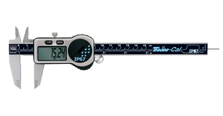 TWIN-CAL IP67 digital pocket vernier callipers 0-150 mm with data output