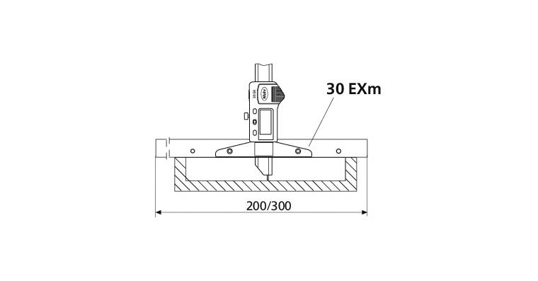 Extended measuring bridge 30 EXm 200 mm for cat. no. 31303 101-103