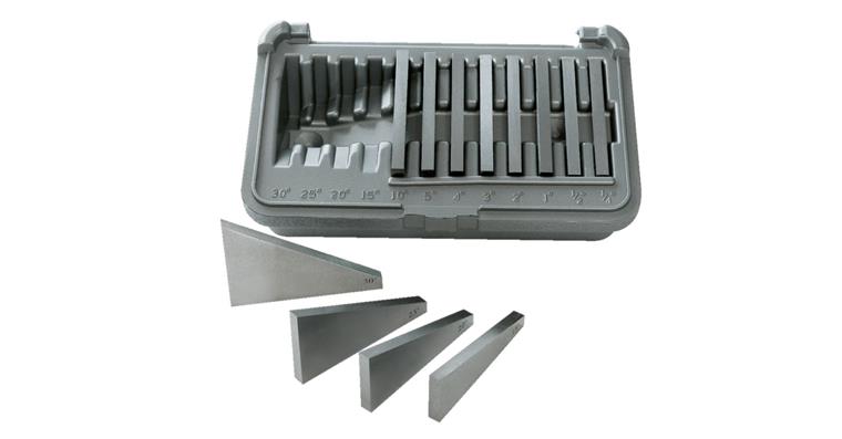 Precision angle gauge set, 12 pieces, angle 0.25-30°
