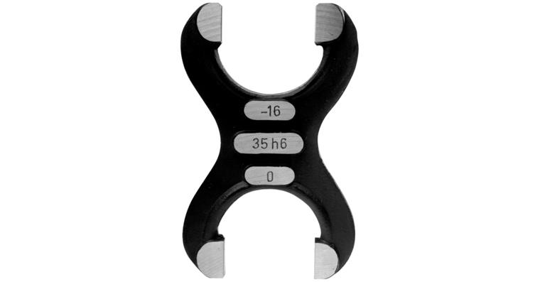 Limited snap gauge DIN 2230 tolerance field h 6 nominal size dia. 90 mm
