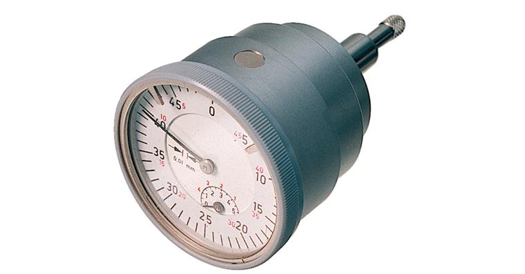 Dial gauge rear button reading 0.01 mm MR 5 mm dia. 40 mm