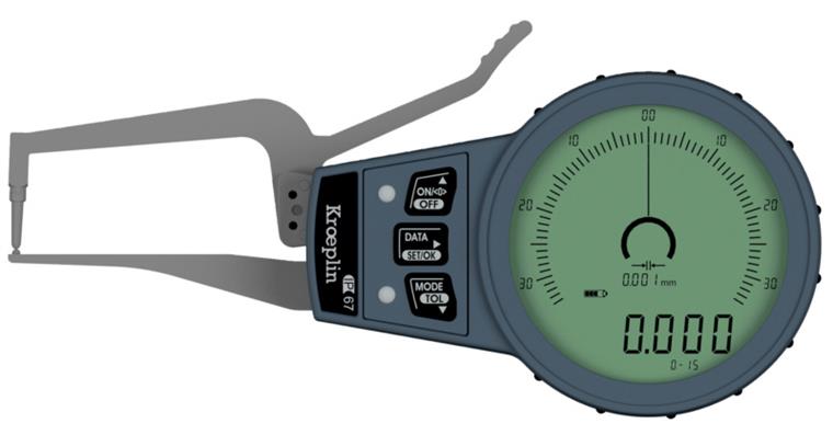 Ext. quick probe digital type C0R15 Li-ion battery charging pad IP67 MR 0-15 mm