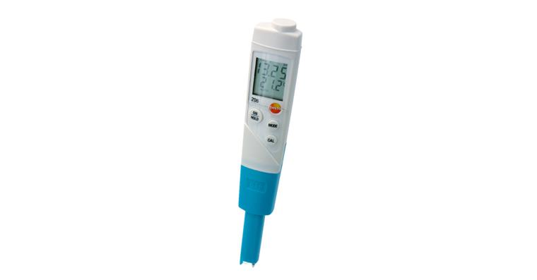 pH-Tester für Flüssigkeiten Geräte-Set TESTO 206-pH1 Messber. 0...14pH/0...60°C