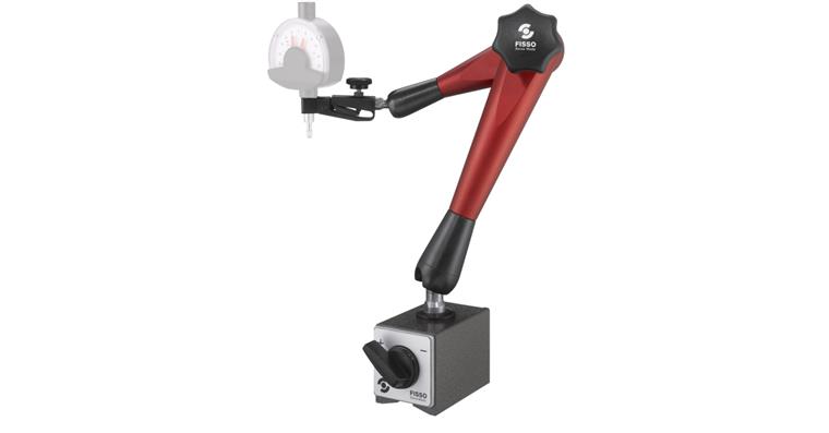 3D artic. meas. stand STRATO µ-LINE w/sw. mag base 75x50x55 H=444 approx. 1000N