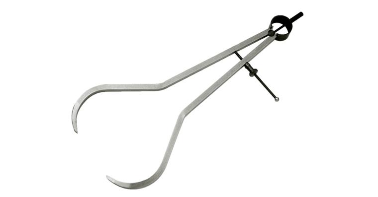 Precision spring outside calliper L=300 mm, extra strong, angular arms