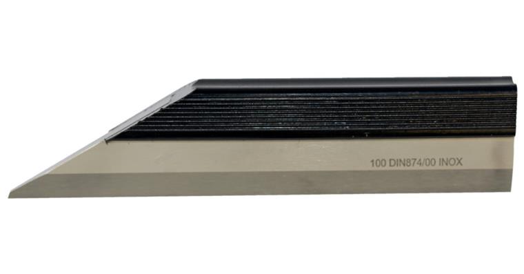 Straight edge, ground, stainless steel, accuracy DIN 874/00 500 mm in case