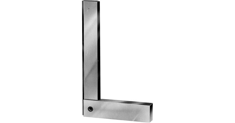 Precision knife-edge square stainl. steel accy DIN 875/00 with stop 200x130 mm