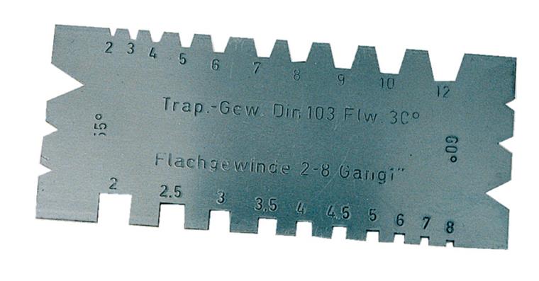 1037515101 LIZZARD Gewindestahllehre für Flach-Trapez-und Spitzgewinde 55 und 60°