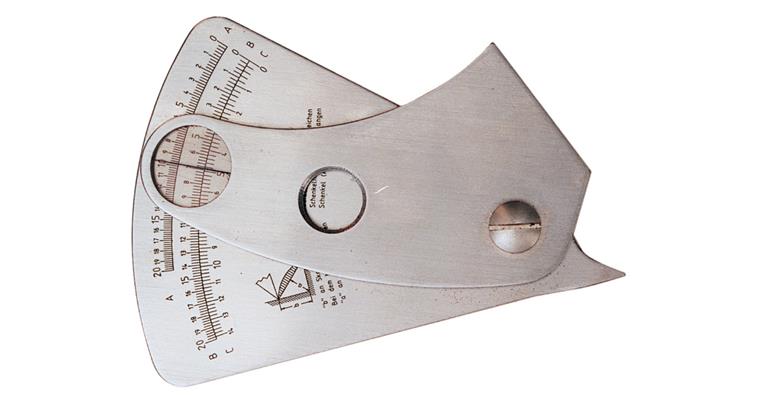 Fillet weld gauge DPB reading 0.1 mm rust-proof in bag