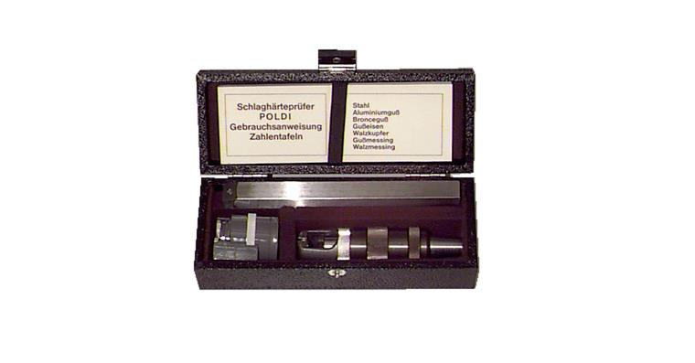 Ball impact handheld hardness tester POLDI MR 300-2,200 N/mm2 in case