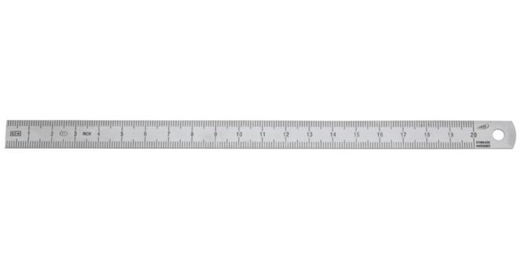 Flexible scale division 1/1 mm EG acc. II rust-proof L=1500 mm