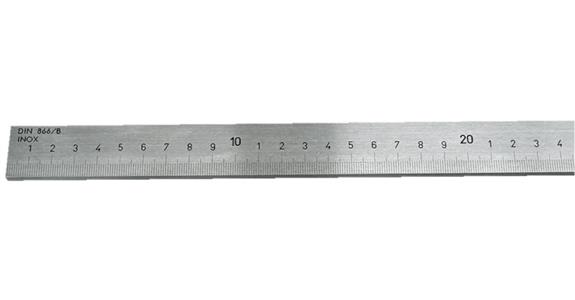 Arbeitsmaßstab DIN 866/B gelaserte 1/1 mm Teilung rostfrei L=500 mm