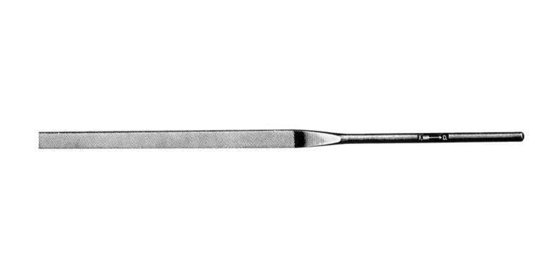 Precision needle file, flat, length 140 mm cut 2