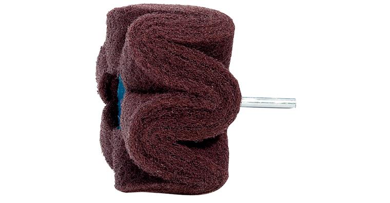 POLINOX®-Schleifvlies gewellt Normalkorund 80x50 mm Schaft-Ø 6 mm Körnung 180