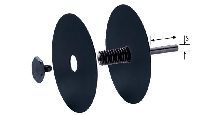 Werkzeughalter POLIVLIES®-Ronden SxL 6x35mm Spannbereich 1-25mm Bohrungs-Ø 13mm
