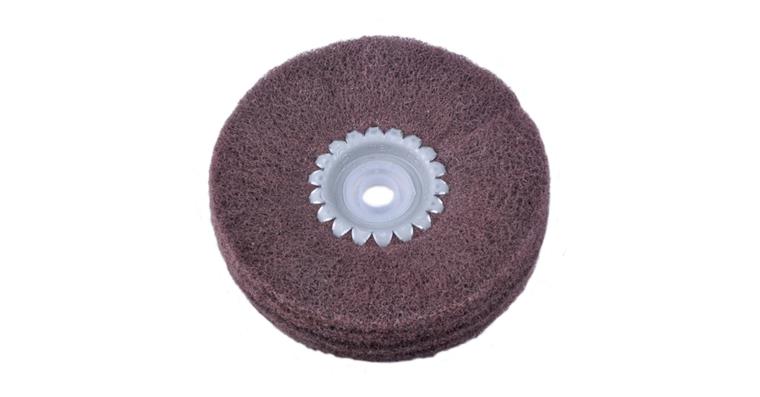 Abrasive fleece satin finishing ring med. fine dia. 100mm dr. dia. 10mm W=30mm