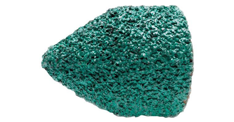 Abrasive cap NKS green conical end grain 150 dia. x head height 7x13 mm