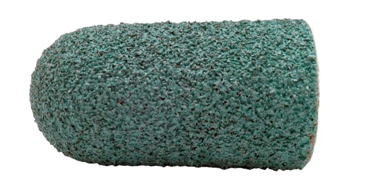 Abrasive cap NKS green rounded roller long grain 80 dia. x head height 16x32 mm